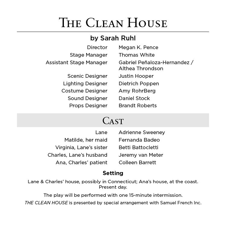 the clean house by sarah ruhl commonweal theatre the clean house