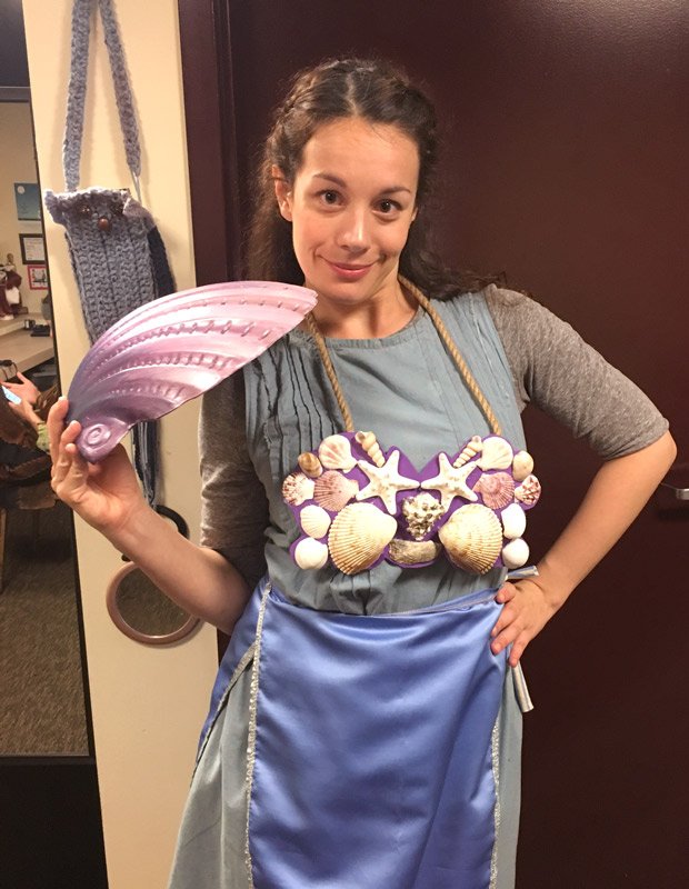 Lizzy in her mermaid costume for Peter and the Starcatcher