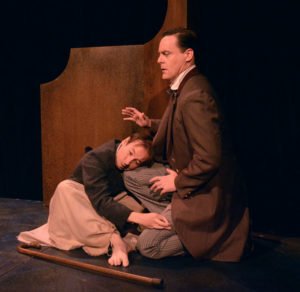 Brandt Roberts and Jeremy van Meter as Merrick and Treves in The Elephant Man, 2017